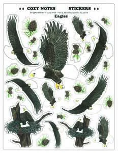 Stickers Large Eagles 8 1/2 x 11" sheet