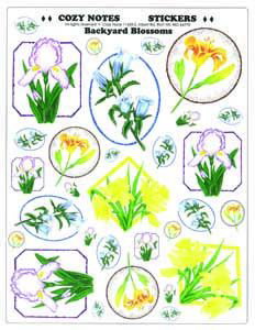 Image of Stickers Large Backyard Blossoms 8 1/2 x 11′ sheet