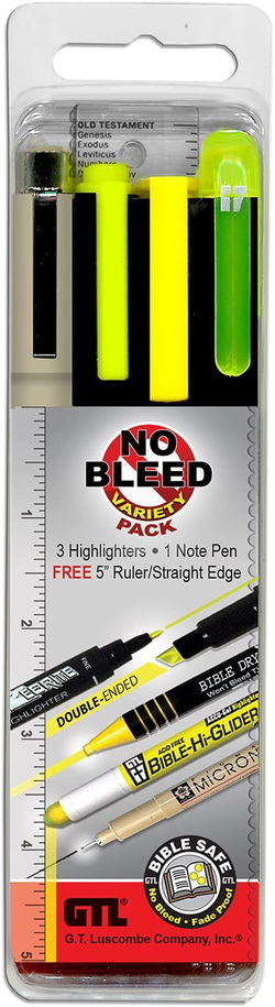 Image of Zebrite Accu-Gel Pigma Micron & Bible Highlighters (5 Pack)
