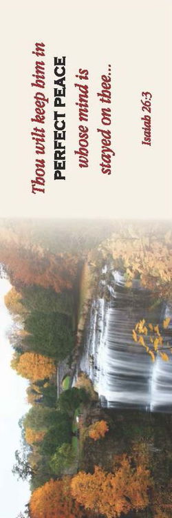 Image of Bookmark Waterfall Isaiah 26:3
