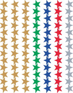 Image of Assorted Foil Stars Stickers Valu-Pak