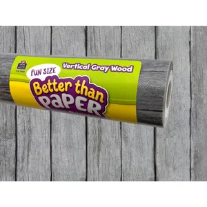 Fun Size Vertical Gray Wood - Better Than Paper Bulletin Board Roll