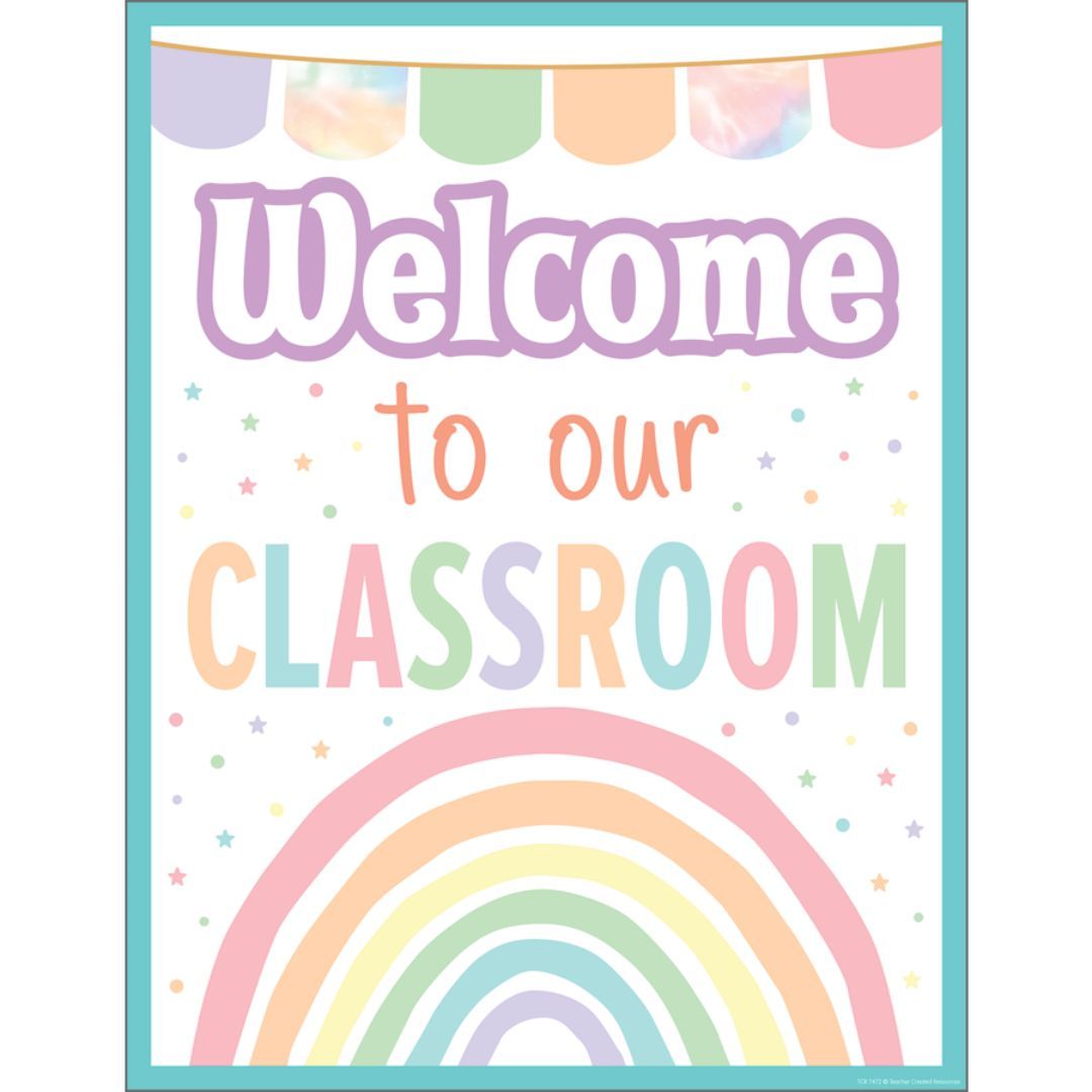 Image of Pastel Pop – Welcome To Our Classroom Chart