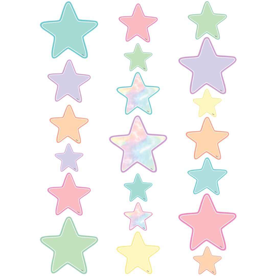 Image of Pastel Pop – Stars Accents – Assorted Sizes
