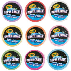 Image of Super Chalk Washable Sidewalk Chalk – Assorted Colours