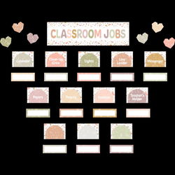 Image of Terrazzo Tones Classroom Jobs Mini Bulletin Board