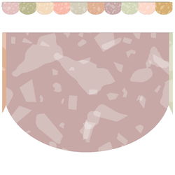 Image of Terrazzo Tones Scalloped Die-Cut Border Trim