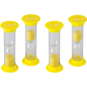 3 Minute Sand Timers-Small 4pk