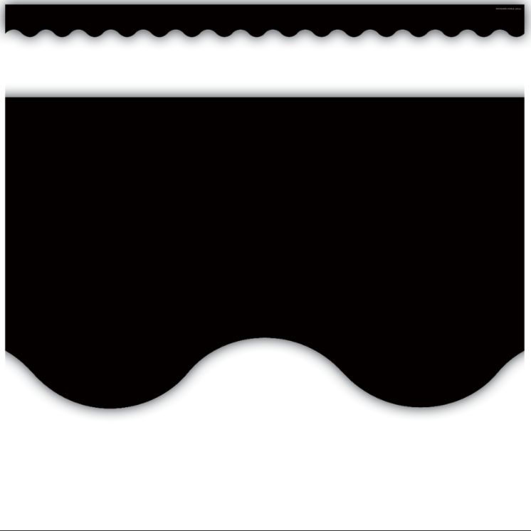 Image of Border Trim Black  Scalloped