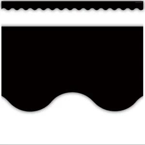 Border Trim Black  Scalloped