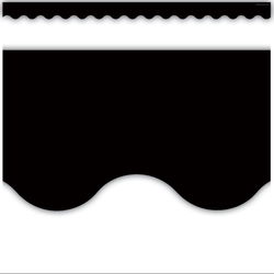Image of Border Trim Black Scalloped