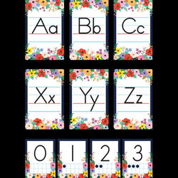 Image of Wildflowers Alphabet Bulletin Board