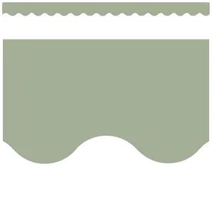 Sage Green Scalloped Border Trim