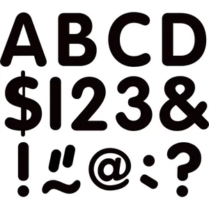 Black 2" Classic Letters Uppercase pack