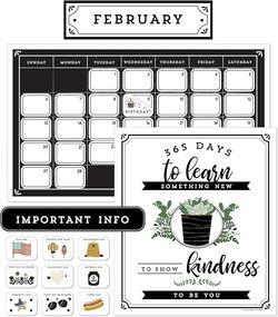 Image of Farmhouse Calendar Bulletin Board Set