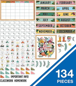 Image of Grow Together Calendar Bulletin Board Set