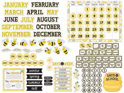 Image of Buzzing Bees Calendar Bulletin Board