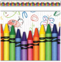 Image of Crayons Straight Border Trim