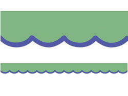 Image of Colour Crush Green with Blue Scallops Die-Cut Border Trim