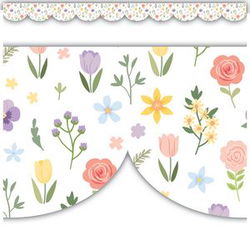 Image of Spring Garden Scalloped Die-Cut Border Trim