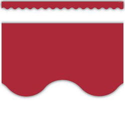 Image of Cranberry Red Scalloped Border Trim