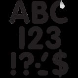 Image of Black 4 Classic Self-Adhesive Letters Uppercase