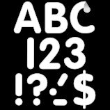 Image of White 4 Classic Self-Adhesive Letters Uppercase