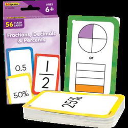 Image of Fractions, Decimals & Percents Flash Cards