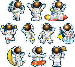 Image of Outer Space Crew Astronauts Accents