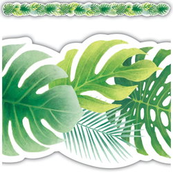 Image of Tropical Leaves Die-Cut Border Trim