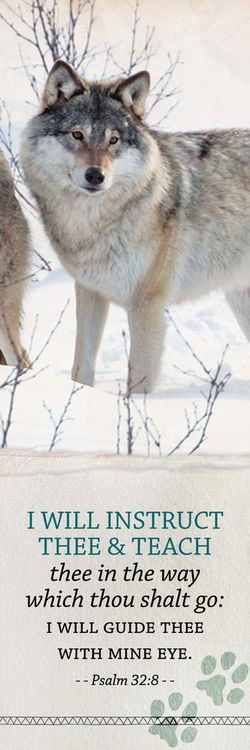 Image of Bookmark: Wolves -Psalm 32:8