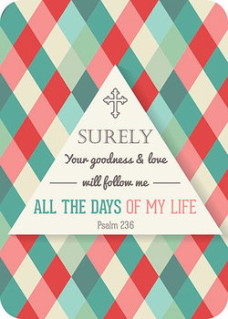 Image of Verse Card: Surely Goodness Psalm 23:6