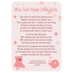 Image of Verse Card – Why God Made Little Girls