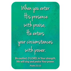 Image of Verse Cards: Enter His Presence Psalm 21:13