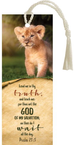 Image of Bookmark Tassel: Baby Lion -Psalm 25:5