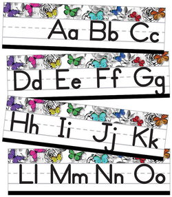 Image of Alphabet Line: Manuscript Mini Bulletin Board Set