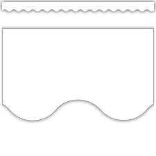 White Scalloped Border Trim