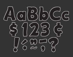 Image of Black & Silver Funtastic 4′ Letters Combo Pack