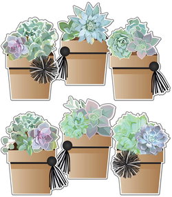 Image of Potted Succulents Cut-Outs 36 pc