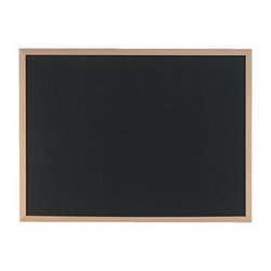 Image of Chalkboard Black w/Oak Frame 36 x 24 in