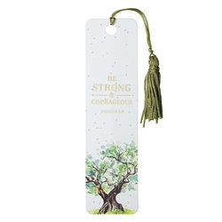 Image of Bookmark Tassel Strong & Courageous Tree- Joshua 1:9