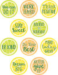 Accents Lemon Zest Positive Sayings