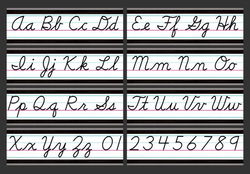 Image of Cursive Writing Bulletin Board Modern Farmhouse