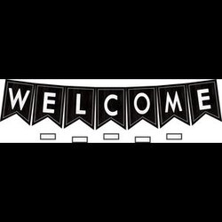 Image of Welcome Bulletin Board Pennants Modern Farmhouse