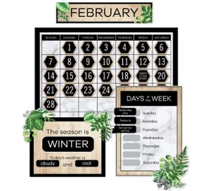 Calendar Bulletin Board Simply Boho