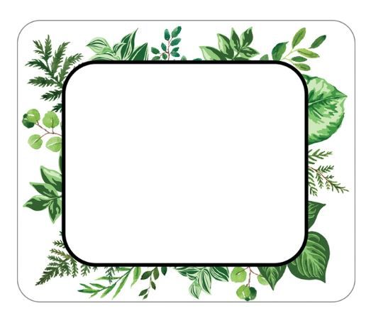 Image of Leaves Adhesive Name Tags Simply Boho