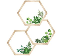 Image of Hexagons Cut-Outs Simply Boho
