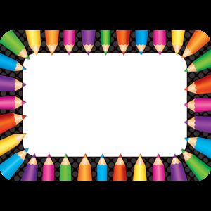 Image of Colored Pencils Name Tags/Labels