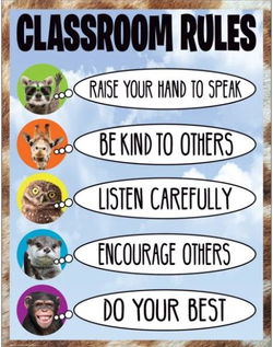 Image of Go Wild Animals Classroom Rules Chart