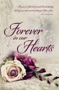 Image of Bulletin Funeral – Forever in our Hearts, Phil 4:7 100pk